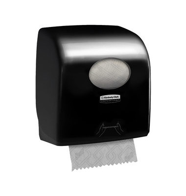 Rollenhandtuchspender 7376 Aquarius, schwarz, Au&szlig;enabrollung