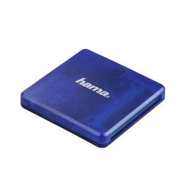 Kartenleser USB 2.0, extern, für PC/MAC, blau