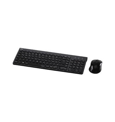 Tastatur-Maus-Set Trento 182666, kabellos (USB-Funk), leise, schwarz
