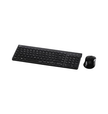 Hama Tastatur-Maus-Set Trento 182666, Bürobedarf - schwarz kabellos Thüringen leise, (USB-Funk)