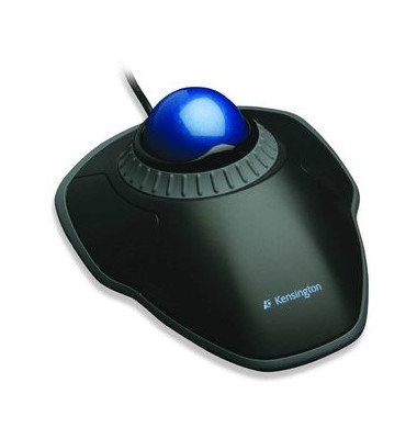 Trackball Orbit K72337EU, 2 Tasten, mit Kabel, USB-Kabel, ergonomisch, schwarz, blau