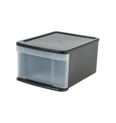 Aufbewahrungsbox 135106, 20 Liter mit Deckel, außen 410x320x215mm, Kunststoff schwarz
