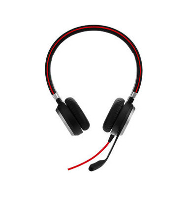 Headset, EVOLVE 40 MS, Kopfbügel, Duo, USB/3,5mm-Klinke, schwarz