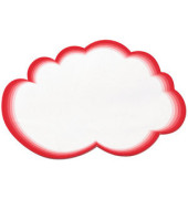Moderationskarte, Wolke, 43 x 26,5 cm, 115 g/m², weiß/rot