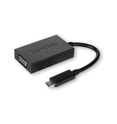 Adapter, USB C/VGA - Stecker/Buchse, schwarz