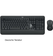 Tastatur-Maus-Set MK540 ADVANCED 920-008675, kabellos (USB-Funk), ergonomisch, leise, Sondertasten, Unifying-Empfänger, schwarz