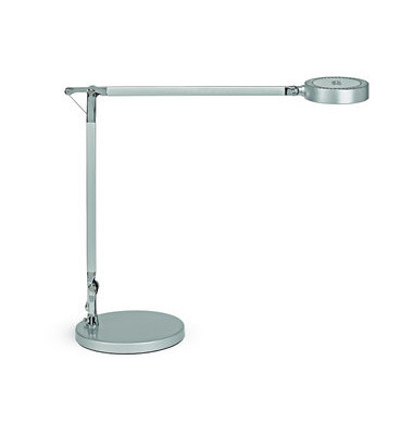 LED-Schreibtischlampe MAULgrace colour vario, silber, mit Standfuß, dimmbar