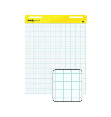 Flipchartblock Super Sticky Meeting Chart MC560, 63,5x77,5cm, kariert, 70g