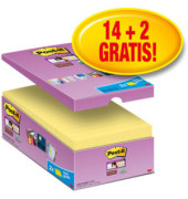 Haftnotizen 65516SYP, Super Sticky Notes Promotion, 76x127mm, gelb, rechteckig