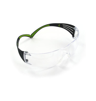 Schutzbrille SecureFit™, seitl. geschl., mit Bügeln, schwarz/grün