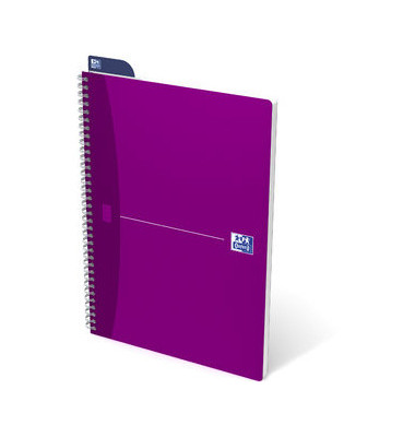 Collegeblock 100100788 Beauty, liniert / liniert Rand beidseitig , A4, 90g, violett, 90 Blatt