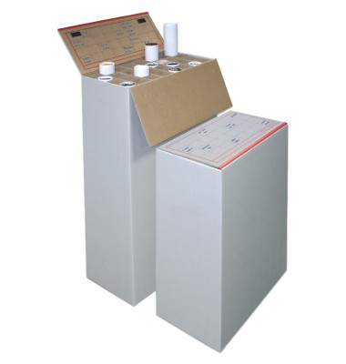 Archivbox Top-Plan-Box, Wellpappe, A1, 64 x 32 x 94 cm, weiß