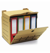 Archivbox, XL, für 4 Ordner, Klettverschl., A4, 36x31x34cm, natur