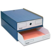 Schubladenbox 311002 blau/weiß 1 Schublade geschlossen