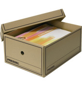 Archivbox, Wellpappe, mit Deckel, A4, 25,5x35x15,5cm, natur
