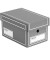 Aufbewahrungsbox 751107 mit Deckel, außen 275x175x155mm, Karton grau/weiß