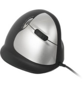 Vertikalmaus HE Mouse RGOHELA, 5 Tasten, mit Kabel, USB-Kabel, Rechtsh., ergonomisch, groß, hohe Aufl., optisch, schwarz, silbe