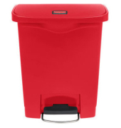 Tretabfalleimer SLIM JIM STEP-ON, 90 Liter, KunststoffTragegriff Deckel Einsatz Griffrand