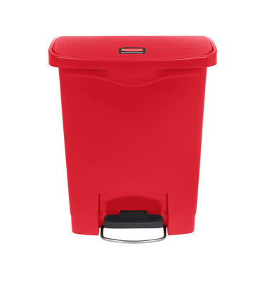 Tretabfalleimer SLIM JIM STEP-ON, 90 Liter, KunststoffTragegriff Deckel Einsatz Griffrand