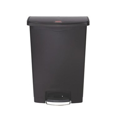 Tretabfalleimer SLIM JIM STEP-ON, 90 Liter, KunststoffTragegriff Deckel Einsatz Griffrand