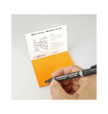 Folien-Haftnotizen PP Gr. S orange 10x7cm 95 Blatt