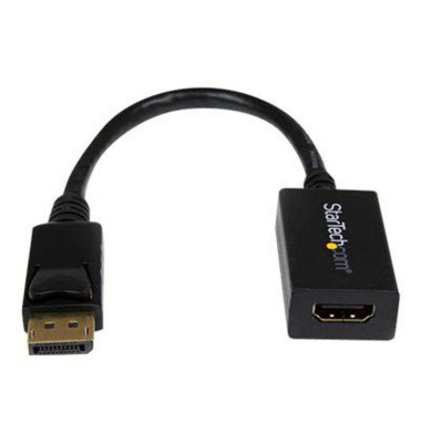 Adapterkabel, DP/HDMI™ - Stecker/Buchse, L: 0,21 m, schwarz