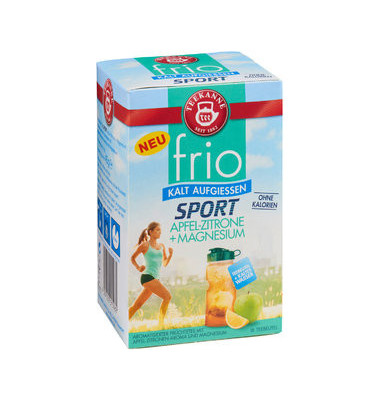 Früchtetee frio, APFEL-ZITRONE + MAGNESIUM, Beutel aromaversiegelt