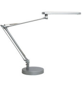 LED-Schreibtischlampe Mambo, silber, mit Standfuß