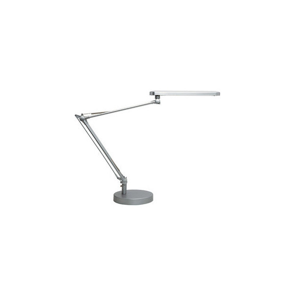 3595560005802 - Lampara de escritorio unilux mambo led 56w doble brazo articulado abs y aluminio gris metalizado base 19 cm