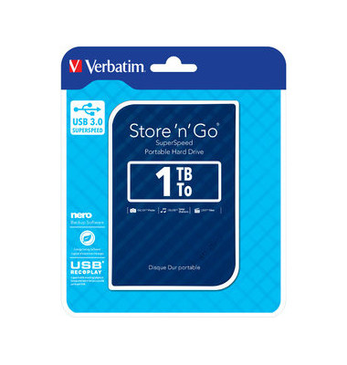 externe Festplatte 53200 Store'n'Go HDD blau 2,5 Zoll 1 TB