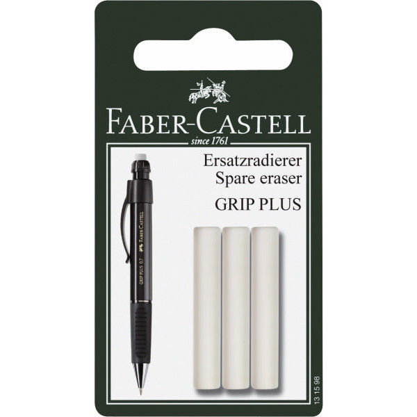 5 Stück Faber-Castell Ersatzradierer 131598 für Grip Plus 4005401315988 Faber-Castell 3 Stück