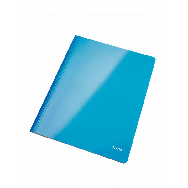 10 Stück Leitz Schnellhefter WOW 3001-00-36, A4, blau metallic, Karton, 250g, Vorderdeckel opak 4002432395064 Leitz