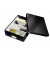 Aufbewahrungsbox Click & Store WOW 6058-00-95, 8 Liter, mit Deckel, au&szlig;en 370x280x100mm, Karton schwarz
