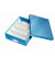 Aufbewahrungsbox Click & Store WOW 6058-00-36, 8 Liter mit Deckel, für A4, außen 370x280x100mm, Karton blau metallic