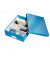 Aufbewahrungsbox Click & Store WOW 6058-00-36, 8 Liter mit Deckel, für A4, außen 370x280x100mm, Karton blau metallic