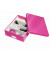 Aufbewahrungsbox Click & Store WOW 6058-00-23, 8 Liter mit Deckel, für A4, außen 370x280x100mm, Karton pink metallic