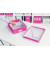 Aufbewahrungsbox Click & Store WOW 6058-00-23, 8 Liter, mit Deckel, au&szlig;en 370x280x100mm, Karton pink metallic