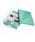 Aufbewahrungsbox Click & Store WOW 6058-00-51, 8 Liter mit Deckel, für A4, außen 370x280x100mm, Karton eisblau metallic