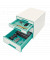 Schubladenbox Wow Cube 5213-20-51 perlweiß/eisblau metallic 4 Schubladen geschlossen