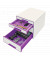Schubladenbox Wow Cube 5213-20-62 perlweiß/violett metallic 4 Schubladen geschlossen