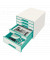 Schubladenbox Wow Cube 5214-20-51 perlweiß/eisblau metallic 5 Schubladen geschlossen