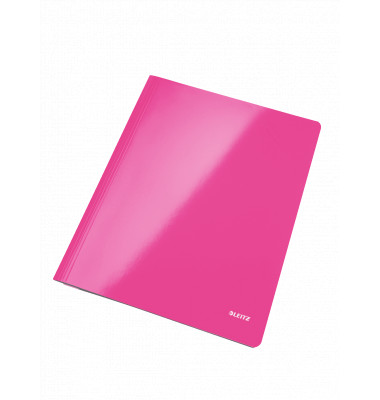 Schnellhefter WOW 3001-00-23, A4, pink  metallic, Karton, 250g, Vorderdeckel opak