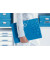 Fächermappe WOW 4589-00-36 A4 mit 6 Fächern 6-teilig blanko Kunststoff blau metallic