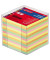 Zettelbox 1600253, 90x90mm, inkl. 650 Notizzettel, farbig transparent, Polystyrol