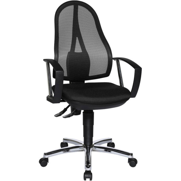 4014296306032 - Bürostuhl Open Point P Plus schwarz   chrom mit Armlehnen bis 110kg 4014296306032 Topstar