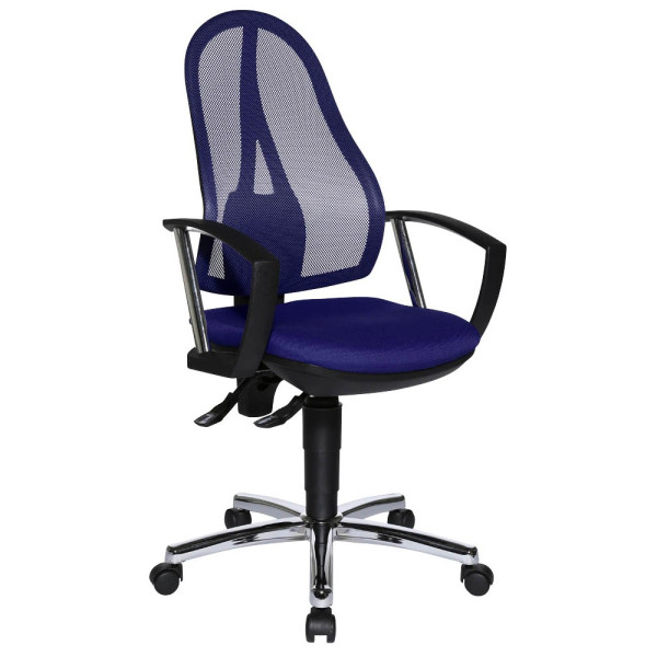 4014296306124 - Bürostuhl Open Point P Plus blau   chrom mit Armlehnen bis 110kg 4014296306124 Topstar