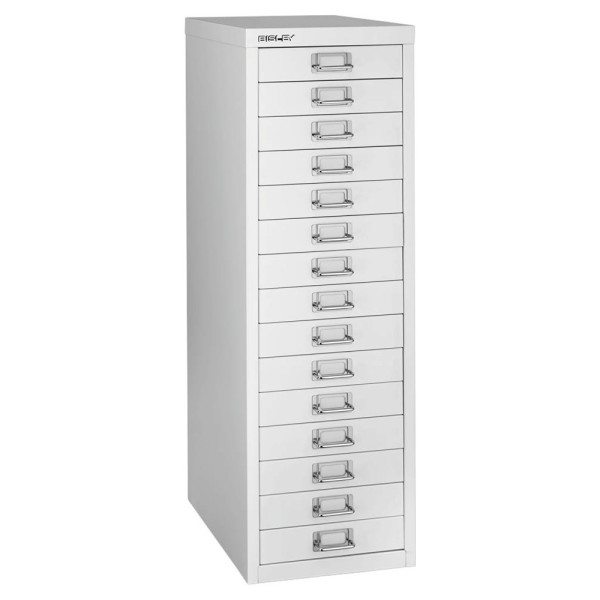 5020073743272 - Schubladenschrank MultiDrawer? 39er Serie L3915696 Stahl 15 Schubladen (Vollauszug) A4 278 x 857 x 38 cm weiß 50200737432