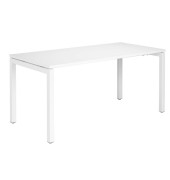 Schreibtisch, 75cm (H), 160x80cm (BxT), rechteckig, weiß / weiß