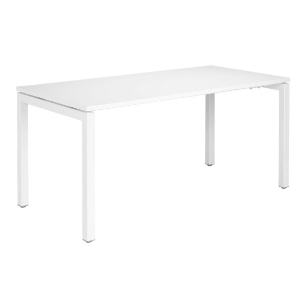 4260090177211 - Schreibtisch 110438 65-130cm (H) 160x80cm (BxT) rechteckig weiß   weiß 4260090177211 Gürkan