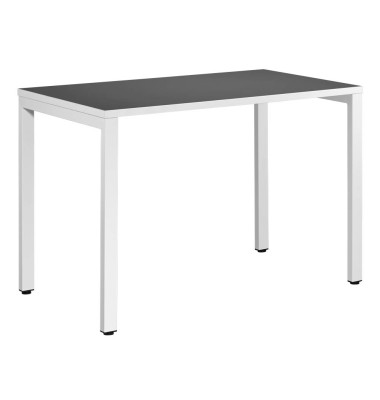 Schreibtisch, 75cm (H), 114x60cm (BxT), rechteckig, anthrazit / weiß